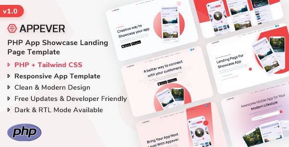 Appever – PHP App Showcase Template – 0 Sold!