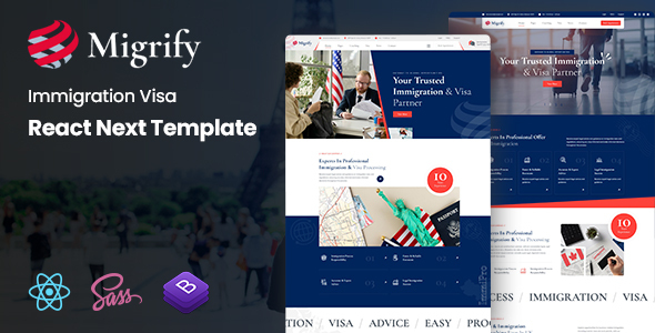 Migrify – Immigration Visa Consulting React Template – 0 Sold!