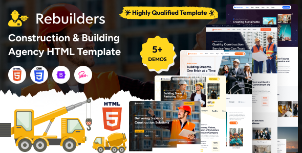 Rebuilders – Construction & Building Agency HTML Template – 0 Sold!