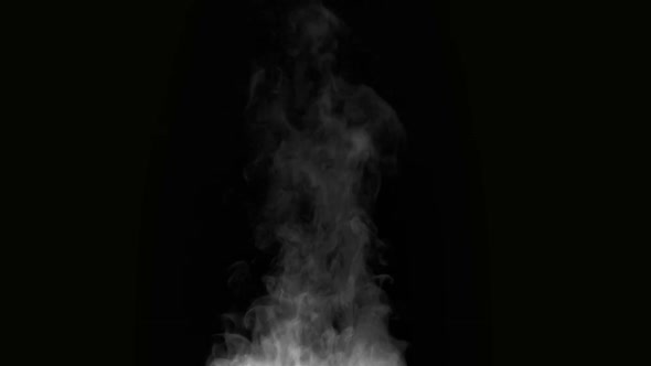 Hot Steam On A Black Background