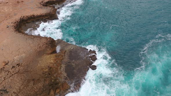 Quobba Blowholes, Carnarvon, Western Australia 4K Aerial Drone