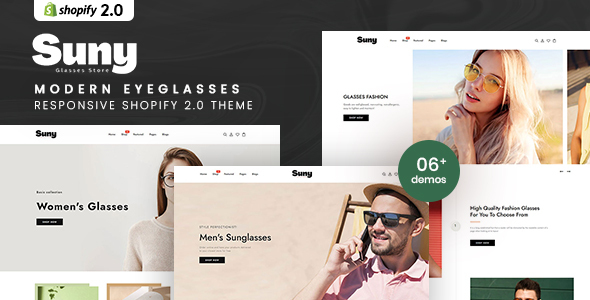 Suny - Modern EyeGlasses Responsive Shopify 2.0 Theme