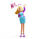 3D Businesswoman Character Waving Hi for Animation and Game Projects - 3DOcean Item for Sale