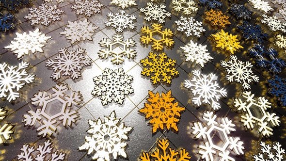 Rotating Colorful Snowflakes 35 alt