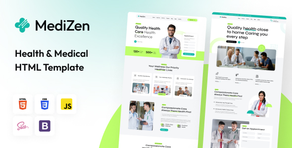 MediZen – Health & Medical HTML Template – 0 Sold!