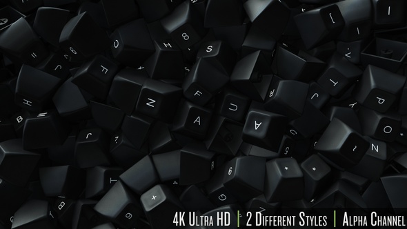 4K Computer Keyboard Keys Fill Screen