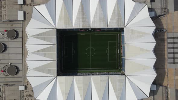 Aerial View of Stadium in Trabzon Turkey