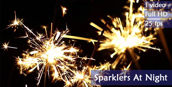 Sparklers At Night