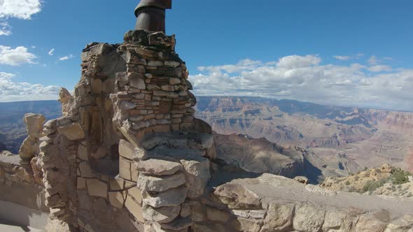 Wide angle view on Grand Canyon South Rim, Arizona, USA