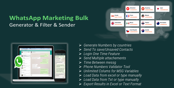 WhatsApp Bulk Messages Sender & Generator Numbers