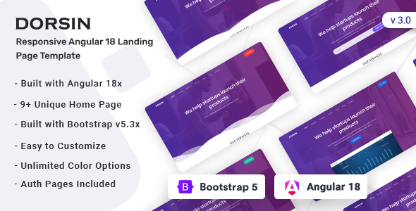 Dorsin - Angular 18 Landing Page Template