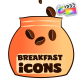 Breakfast Coffee Icons And Titles for FCPX - VideoHive Item for Sale
