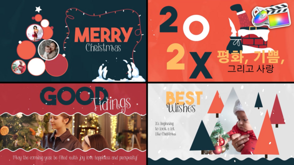 Christmas Cartoon Typography Scenes | FCPX alt