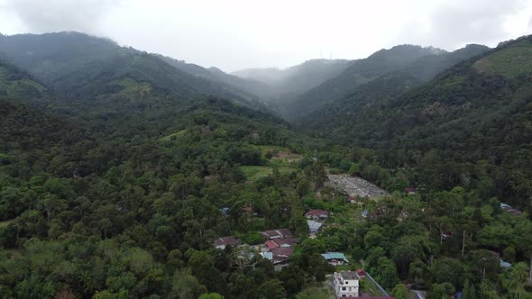 Aerial view Balik Pulau small village