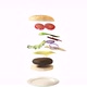 rotating Burger on a white background render 3D - VideoHive Item for Sale