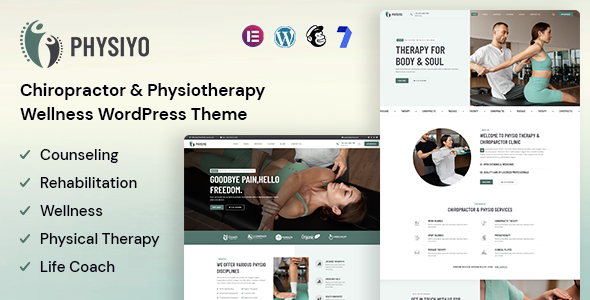 Physiyo – Chiropractor & Physiotherapy Wellness WordPress Theme – 0 Sold!