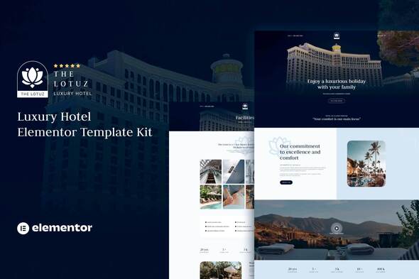 Lotuz – Luxury Hotel Elementor Template Kit – 0 Sold!