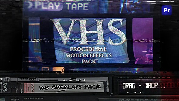 Procedural Distortion Effects For Premiere Pro : VHS Overlays, VCR, Retro CRT, Old TV Filters