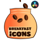 Breakfast Coffee Icons And Titles for DaVinci Resolve - VideoHive Item for Sale
