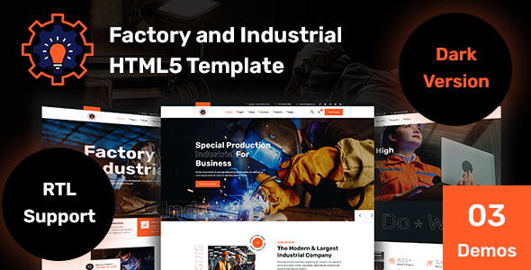 Pentair - Factory and Industrial HTML5 Template + RTL Support