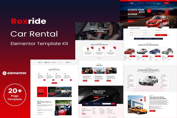 Roxride – Car Rental Elementor Template Kit – 0 Sold!