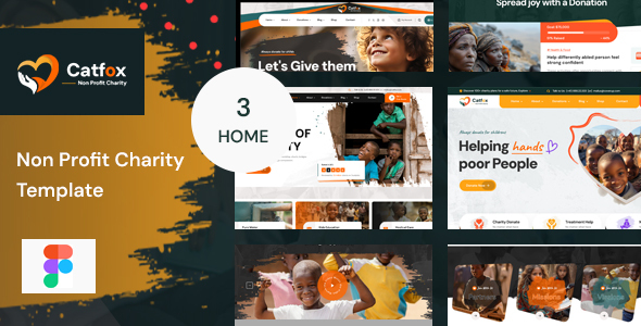 Catfox -Non Profit Charity Figma Template