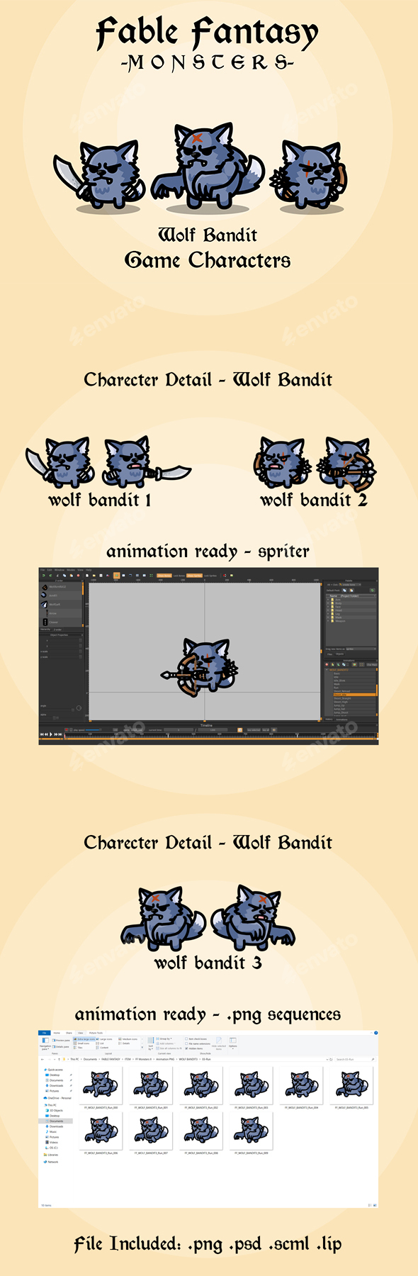 Fable Fantasy Monsters Wolf Bandit