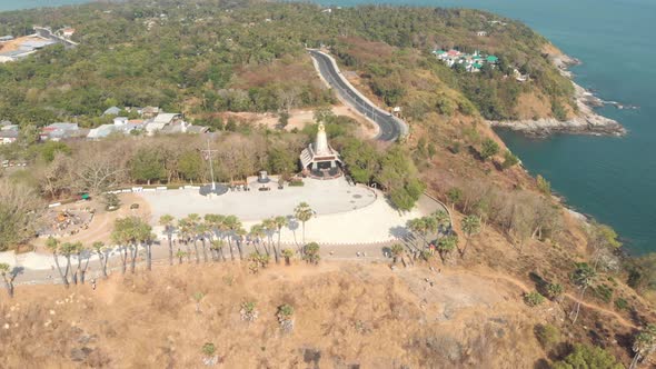 Coastline road on Phuket tropical Island. Holidays concept