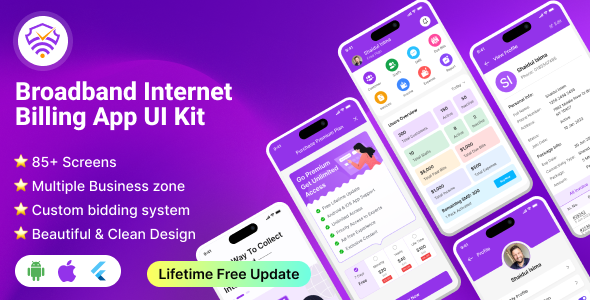 Broadband Internet  Billing App UI Kit