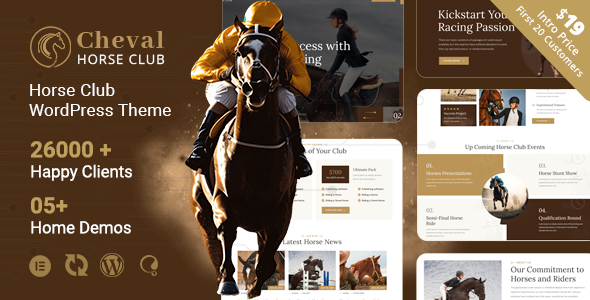 Cheval – Horse Club & Equestrian WordPress Theme – 0 Sold!