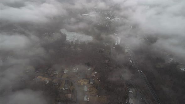 Flying Over Clouds in Mahopac Upstate New York