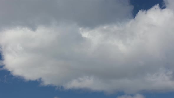 white clouds in blue sky background