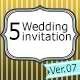 5 Wedding Invitation 7x7 ver07 - GraphicRiver Item for Sale