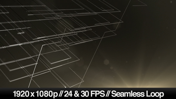 3D Abstract Wireframe Lines Looping Background