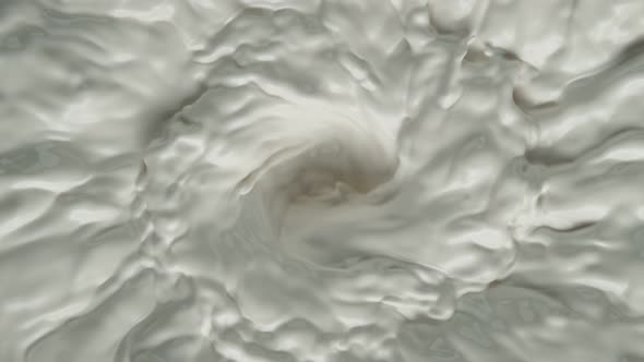 Super Slow Motion Shot of Fresh Cream Vortex at 1000 Fps