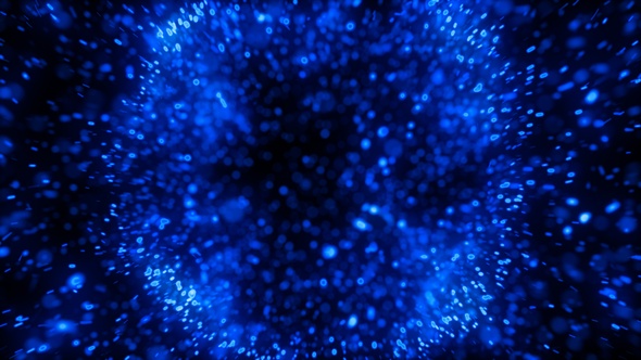 Blue Particles Explosion