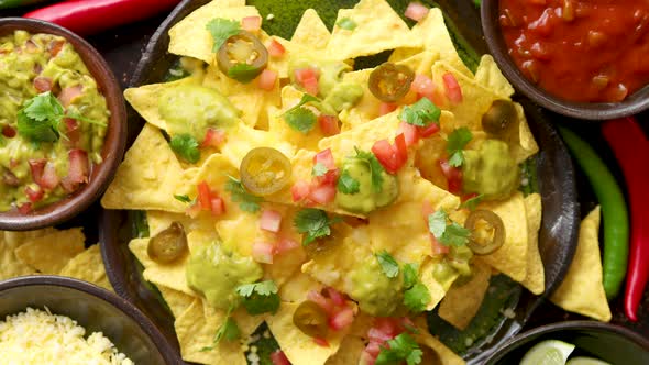 Fresh Yellow Corn Nacho Chips on Ceramic Plate