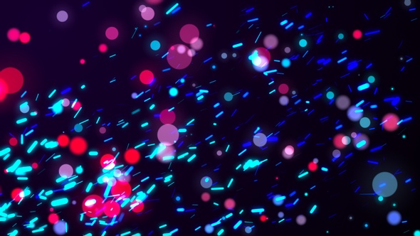 Flying Red & Blue Particles Background Seamless Loop