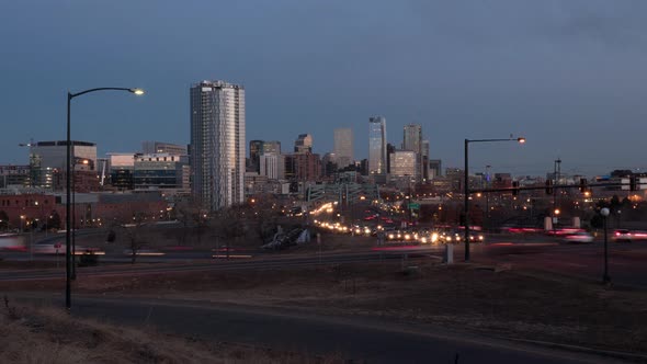 Denver Day to Night Timelapse