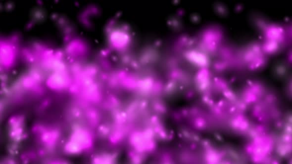 Soft blur purple particle fall animation