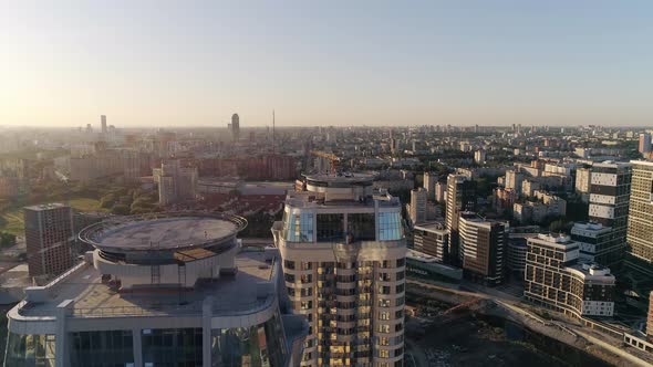 Aerial view of Multi-storey buildings in the city 16