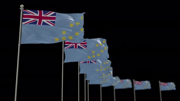 Tuvalu Row Of Flags Animation Include Alpha Channel alt