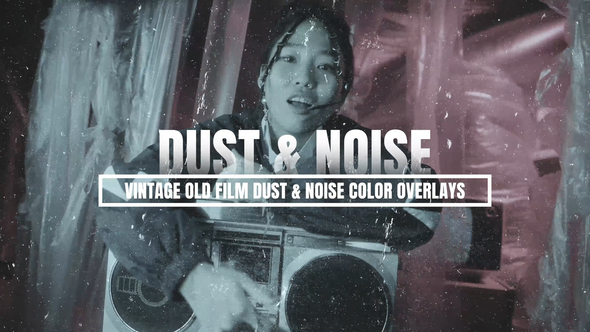 Vintage Old Film Dust and Noise Color Overlays