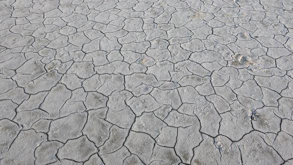 Land Soil Cracked From Drought