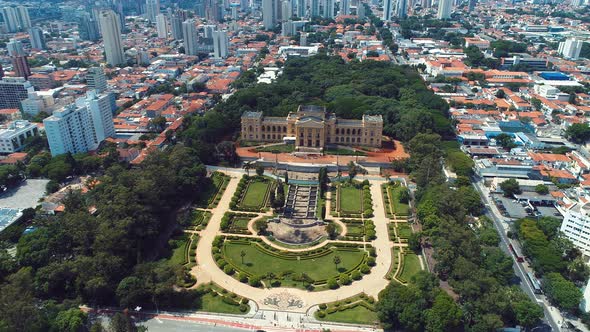 Cityscape of Sao Paulo Brazil. Stunning landscape of downtown district city.