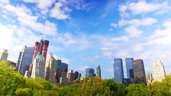 Central Park And Manhattan Skyline 