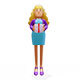 3D Businesswoman Character Holding a Gift Box for Animation and Game Projects - 3DOcean Item for Sale