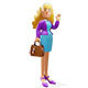 3D Businesswoman Character Waving and Holding a Bag for Animation and Game Projects - 3DOcean Item for Sale