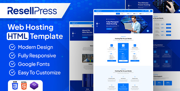 ResellPress | Web Hosting HTML & WHMCS Template – 0 Sold!