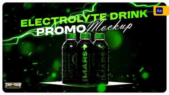 Electrolyte Drink Bottle Promo Mockup